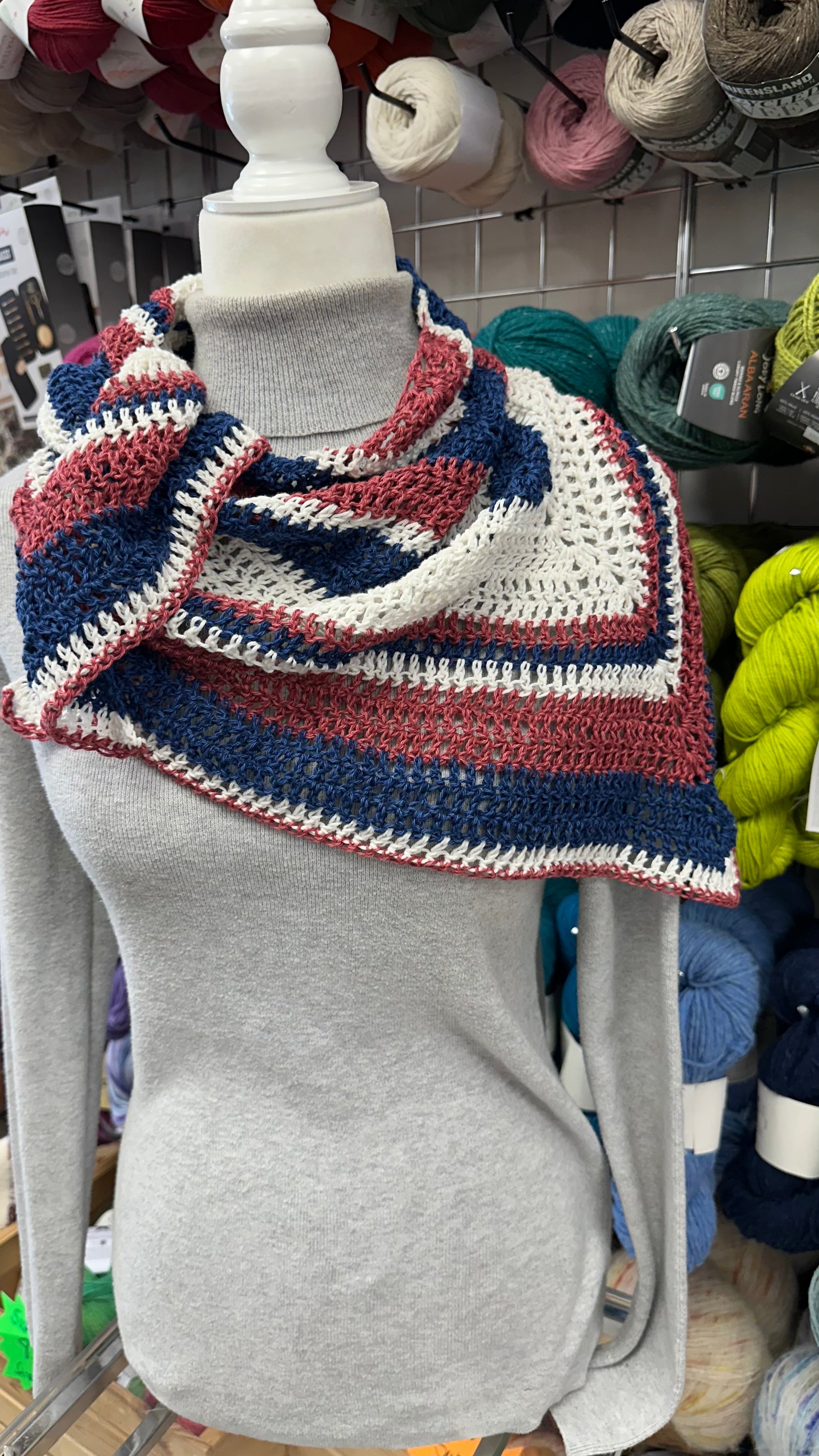 LIBERTY STRIPES CROCHET SHAWL KIT